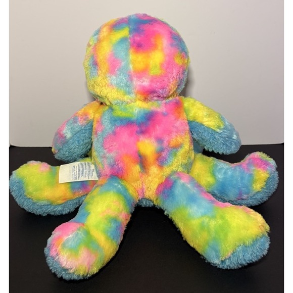 Build A Bear BAB Octopus Rainbow Tie Dye Stuffed Soft Animal Plush Toy - Picture 4 of 13